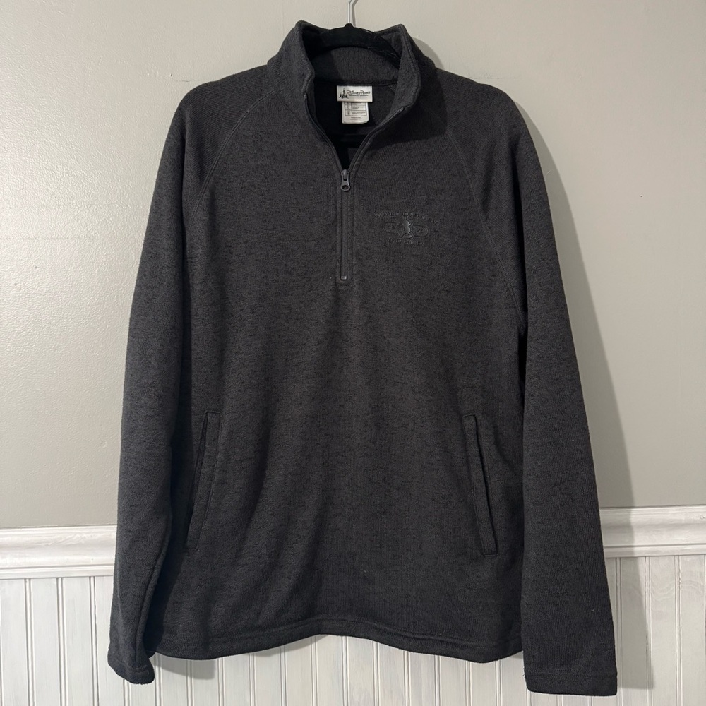 Disney Parks Pullover Fleece 1/4 Zip Pockets Walt Disney World 1971 Men’s Medium